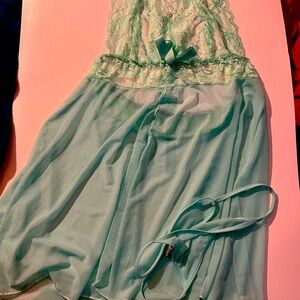 Mint green lingerie night gown